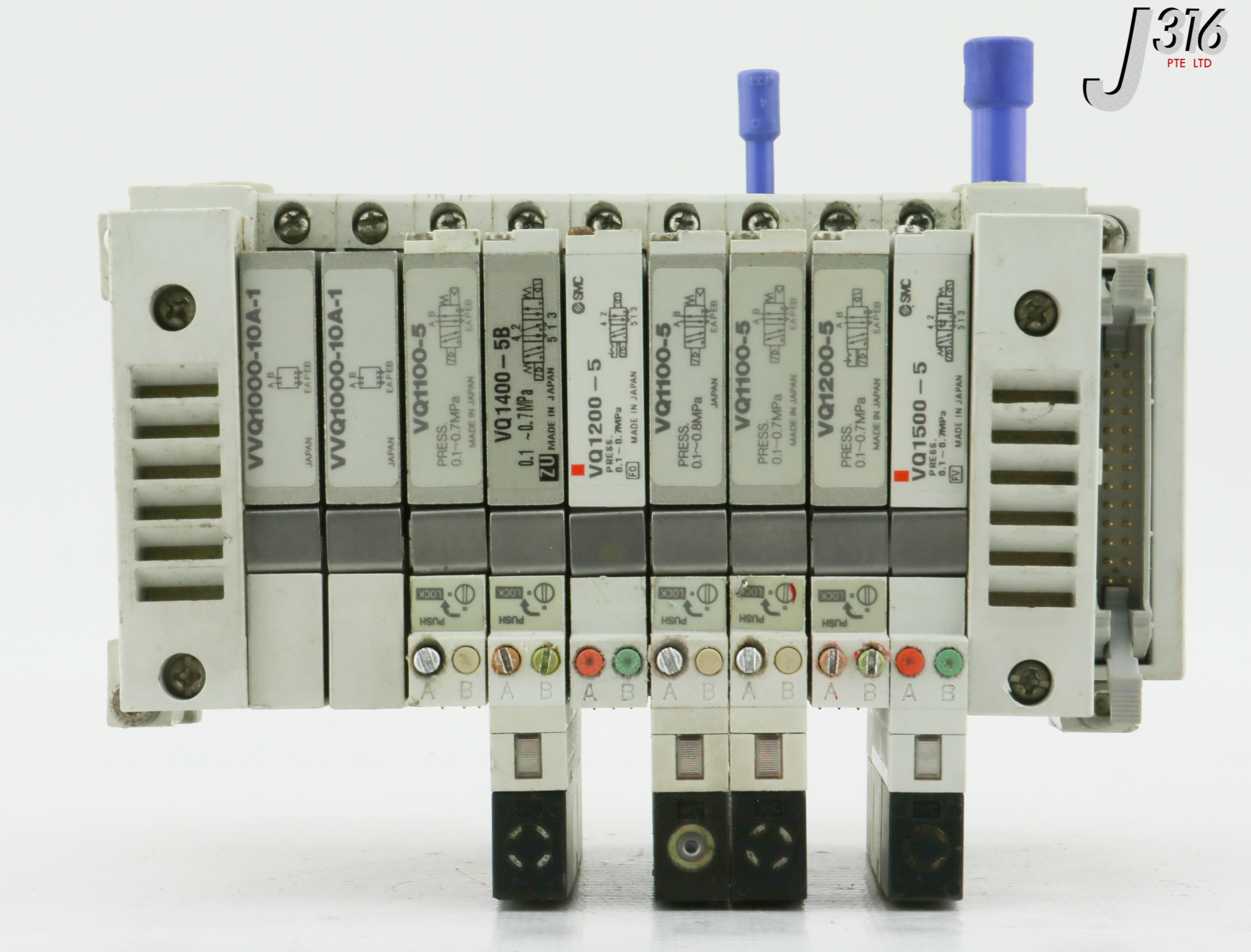 HIGH ＆ LOW 32262 SMC 9-SLOT MANIFOLD TERMINAL VALVE VV5011-P-0003USL | eBay